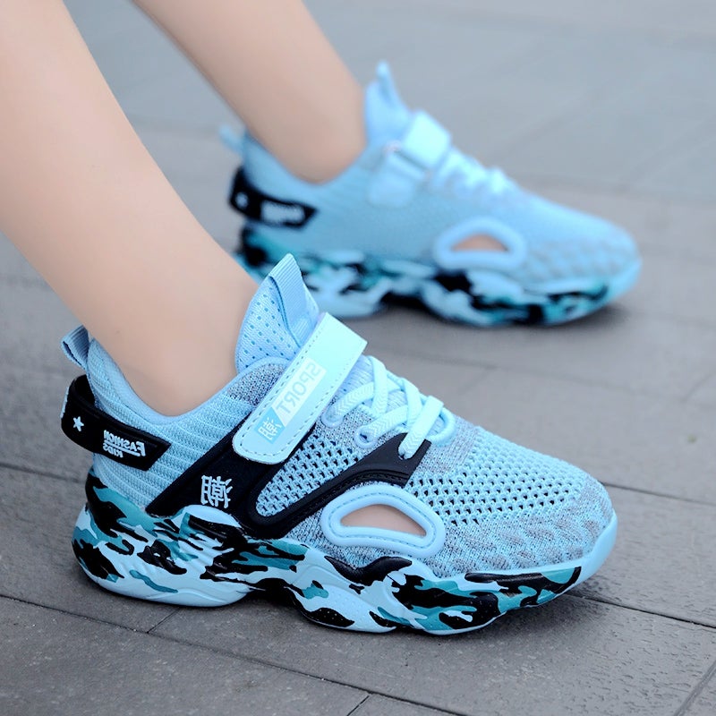 Boys Sandals Summer Mesh Breathable Children'S Torre Shoes Large Children'S Hollow Toe Baotou Boys - Image 1